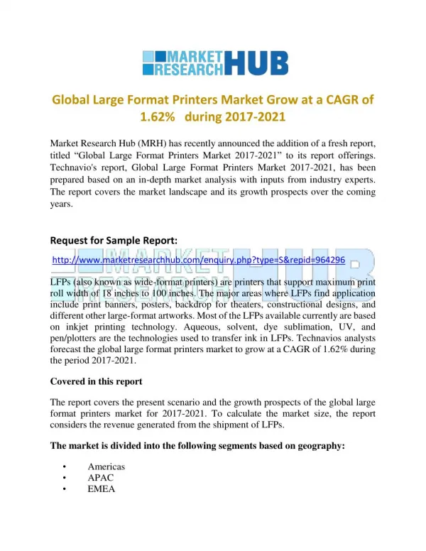 Global Large Format Printers Market Research Report