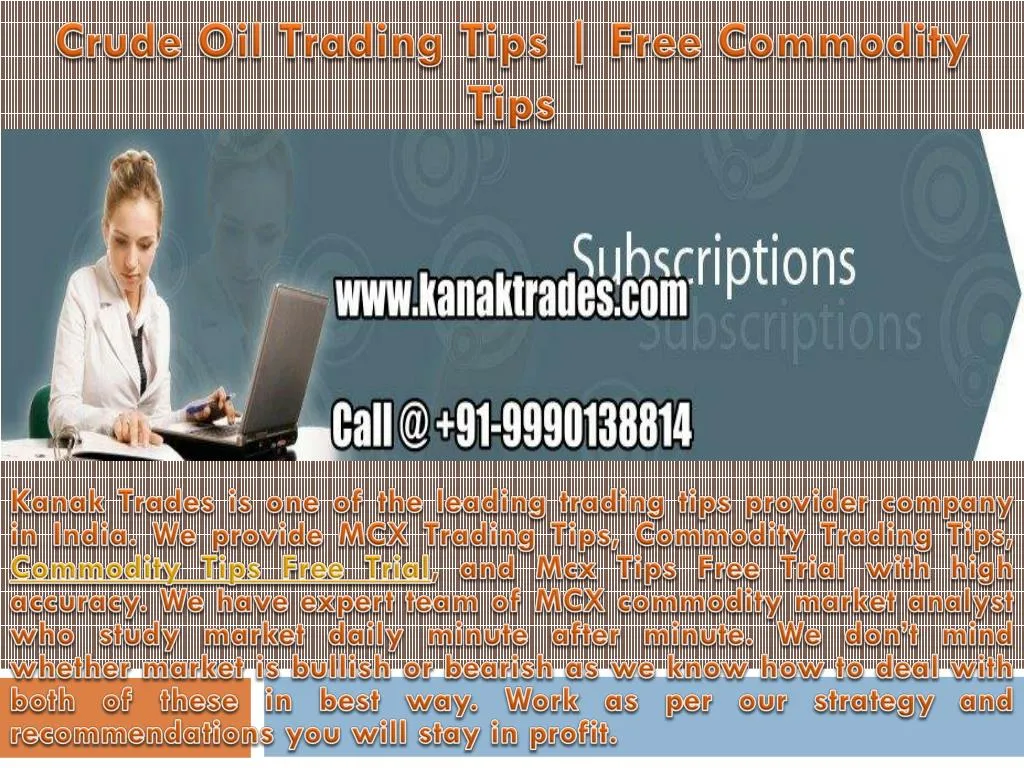 crude oil trading tips free commodity tips
