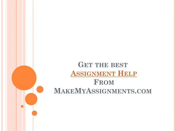 MakeMyAssignments.com Services