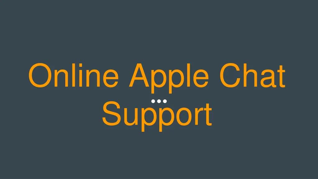 online a pple chat support