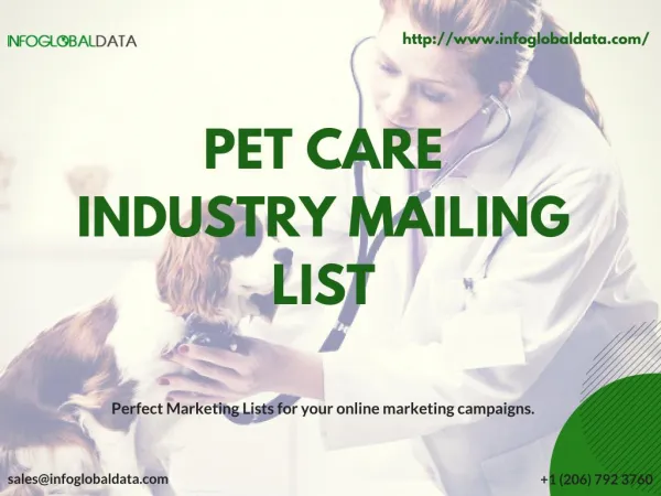 Pet Care Industry Mailing List