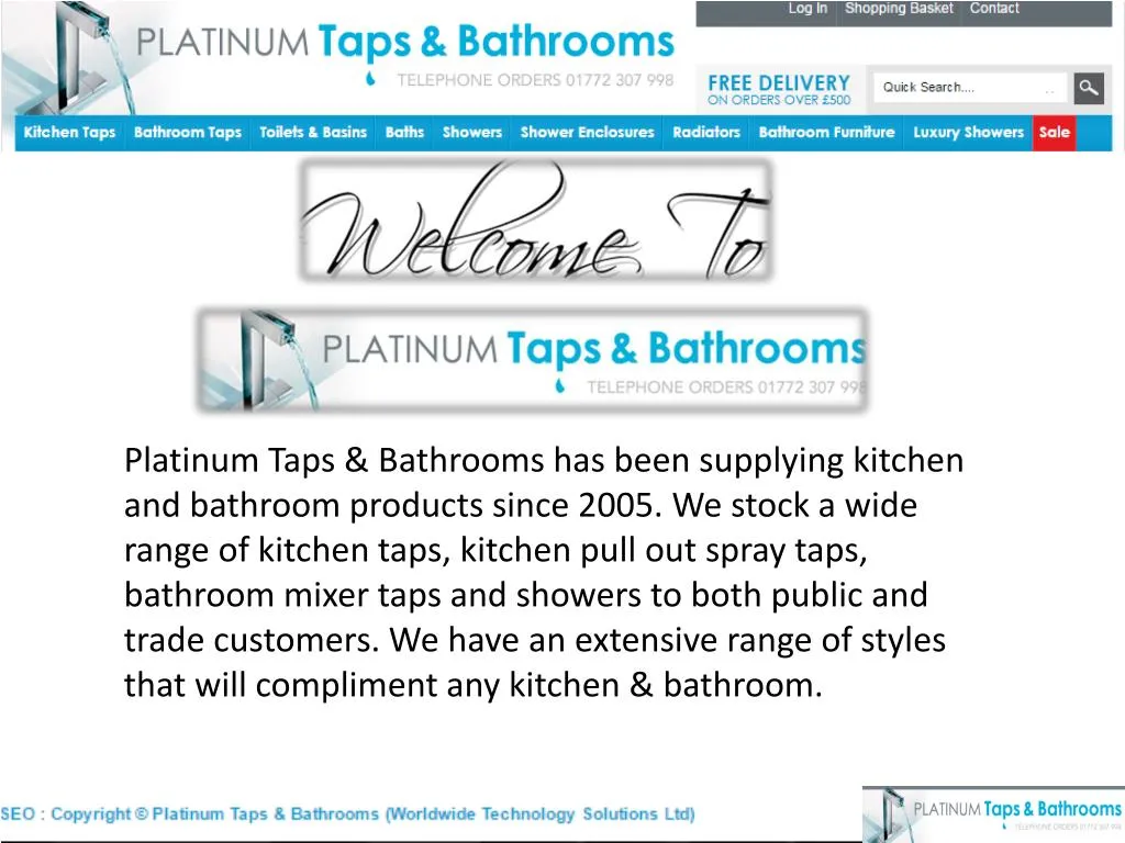 platinum taps bathrooms has been supplying