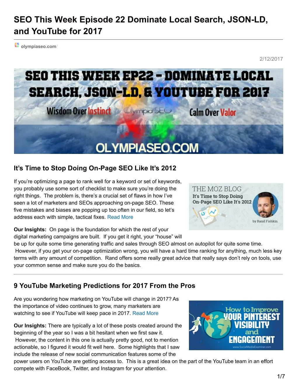 seo this week episode 22 dominate local search