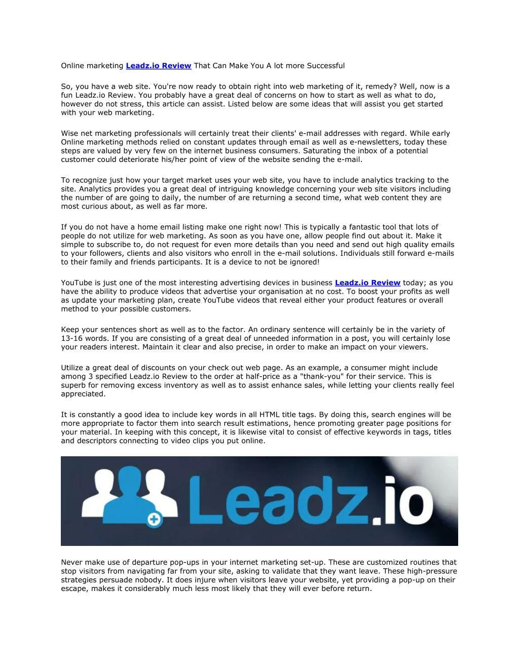 online marketing leadz io review that can make