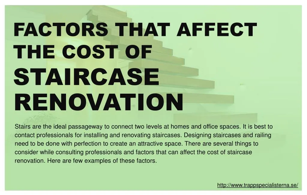 factors that affect the cost of staircase