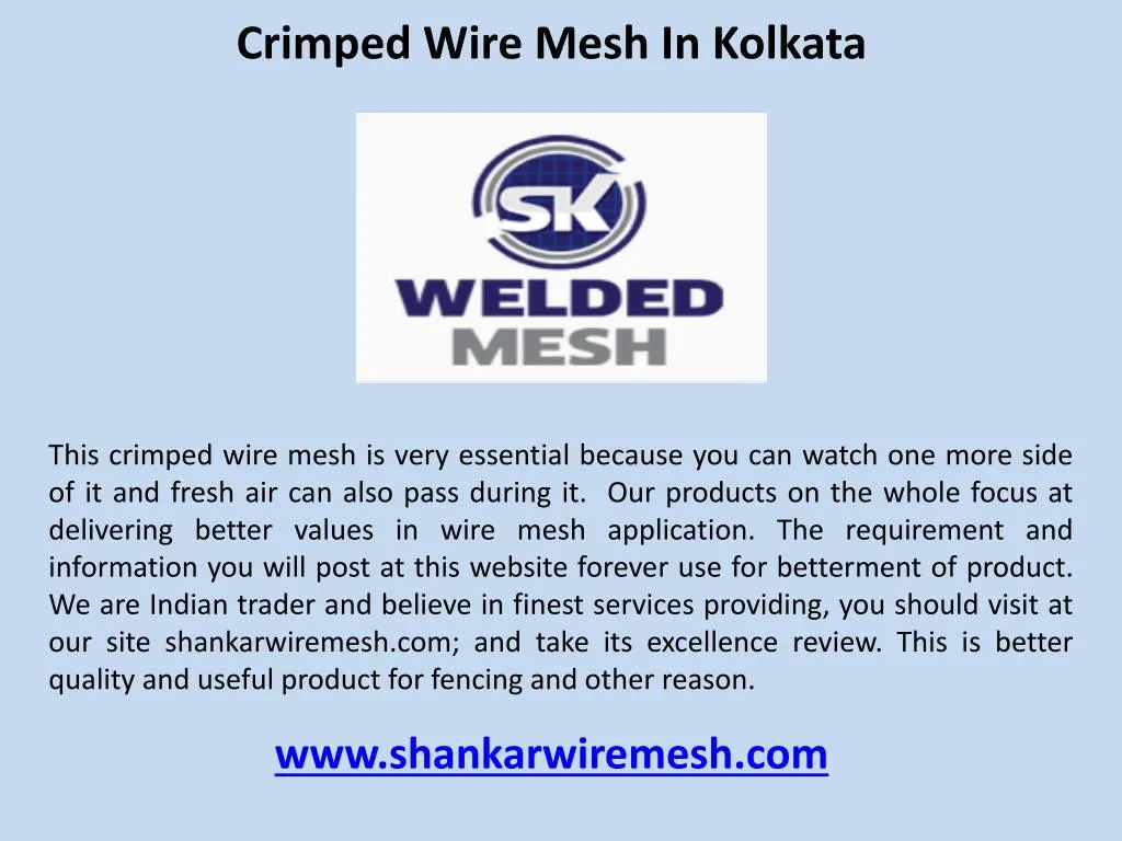 crimped wire mesh in kolkata