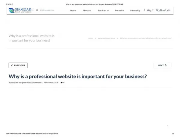 professional website is important for your business