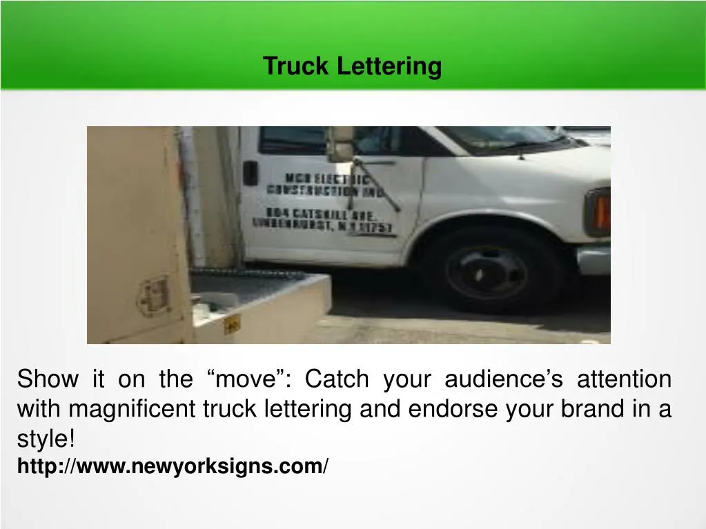 truck lettering