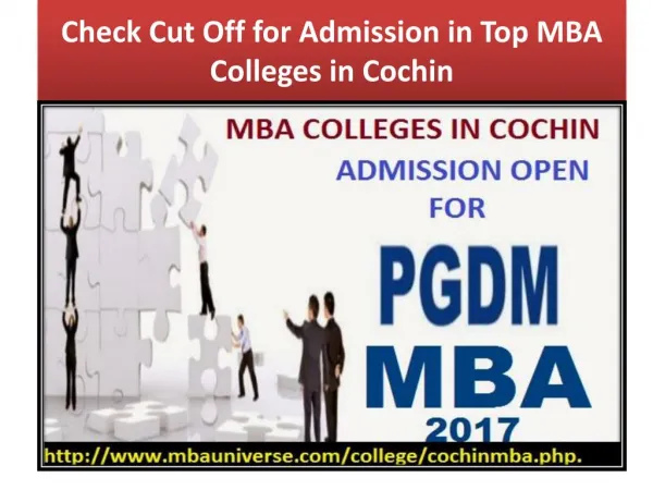 Check Cut Off for Admission in Top MBA Colleges in Cochin