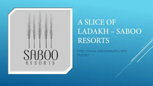 A Slice Of Ladakh - Saboo Resorts