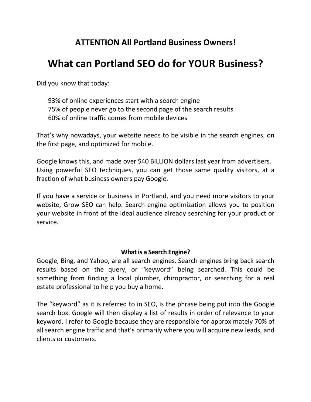 attention all portland business owners what