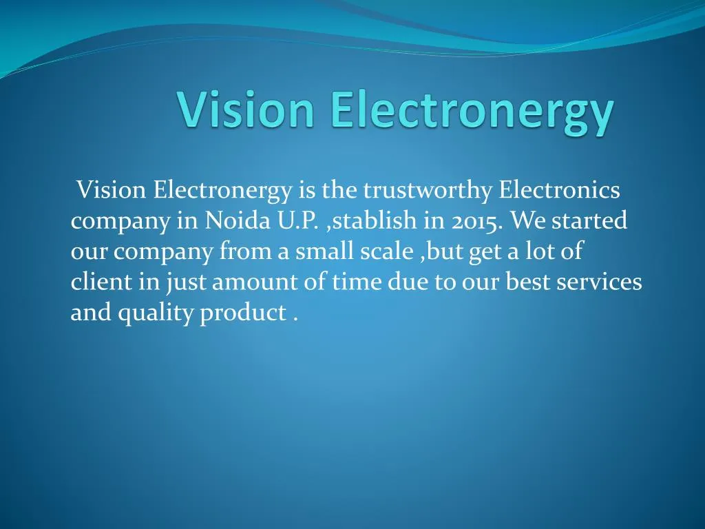 vision electronergy