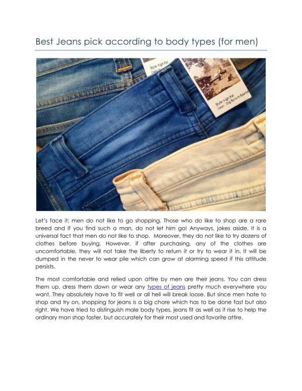 types of jeans | instylebeads