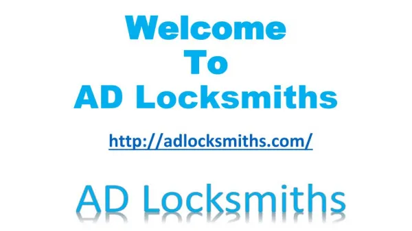 HOME - AD Locksmiths