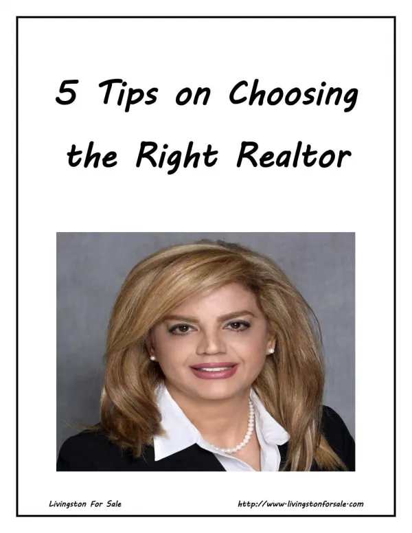 5 Tips on Choosing the Right Realtor