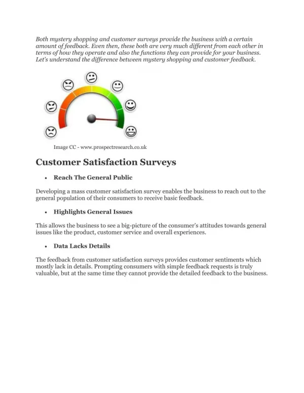 Difference Between Mystery Shopping & Customer Feedback