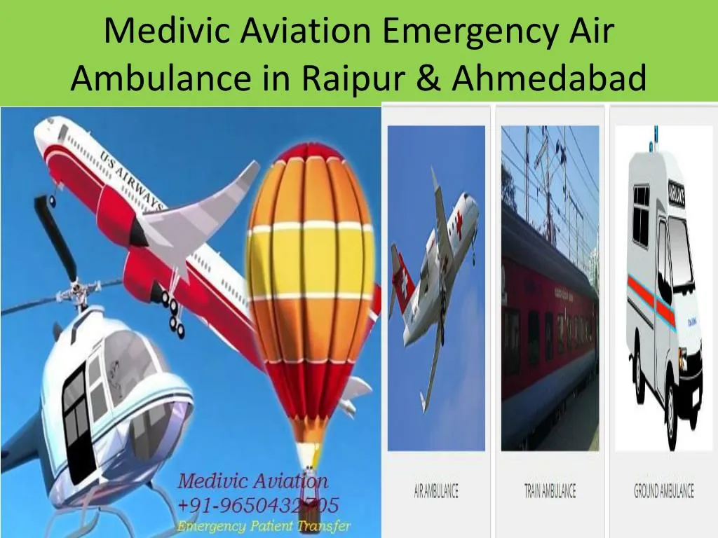 medivic aviation emergency air ambulance in raipur ahmedabad