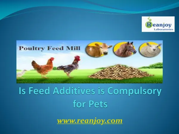 Is feed additives is compulsory for pets