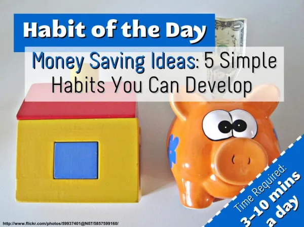 Money Saving Ideas: 5 Simple Habits You Can Develop (Habit of the Day)