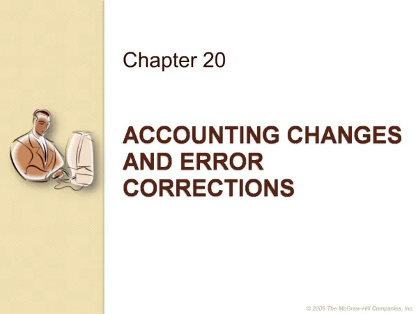 Accounting Changes and Error corrections