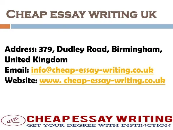 Cheap Essay Writing UK - Get Best Essay Writing Services
