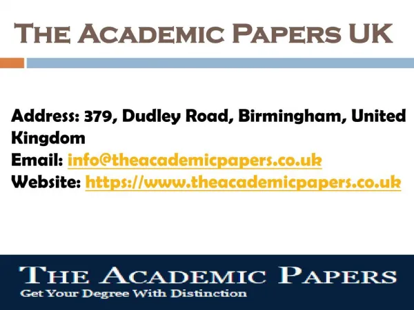 The Academic Papers UK - Best Academic Writing Firm
