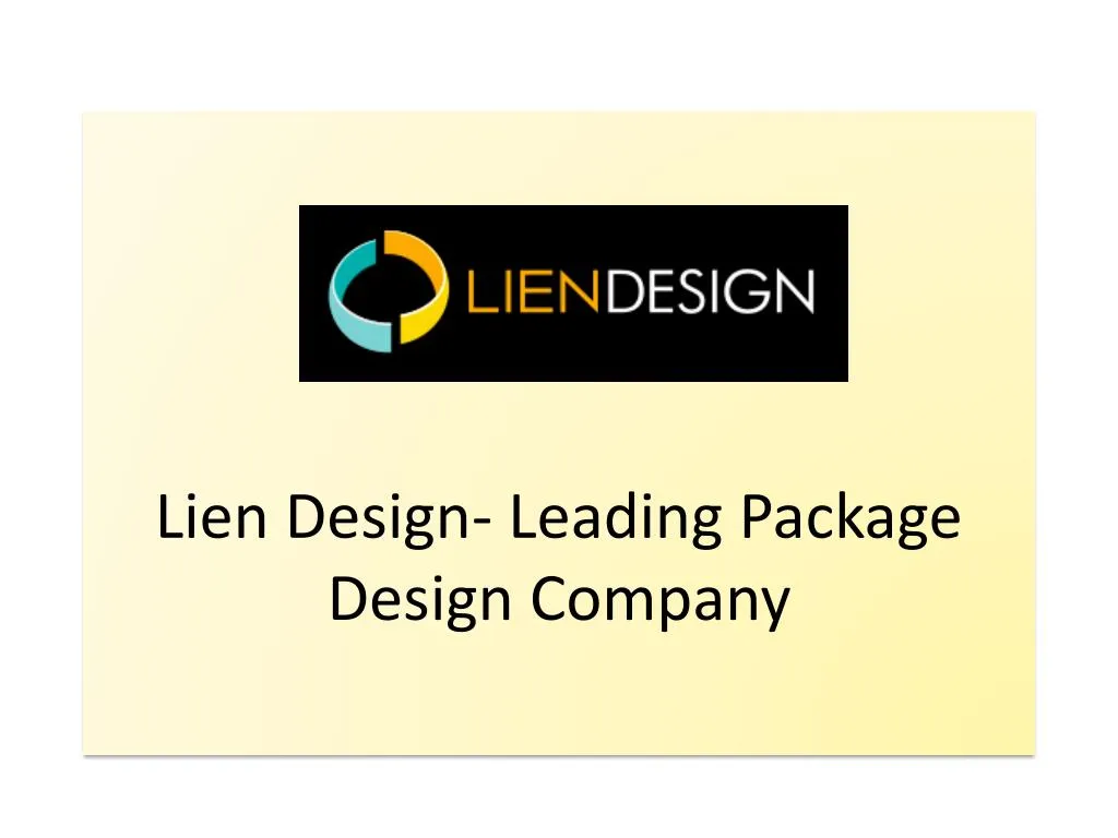 lien design leading package design company