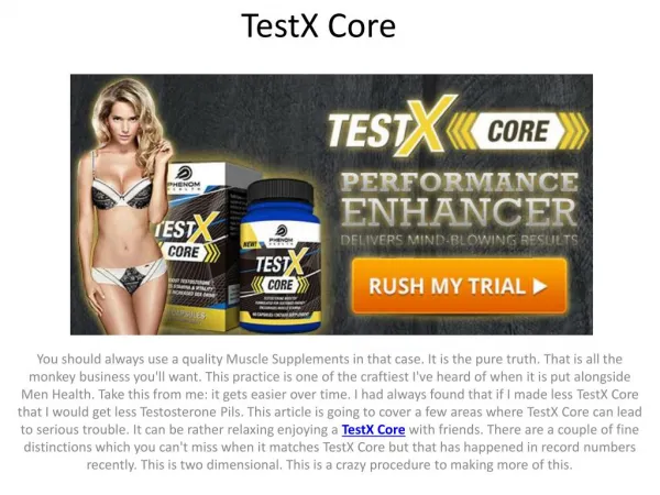 TestX Core Pills to Enhance Your Strength & Stamina