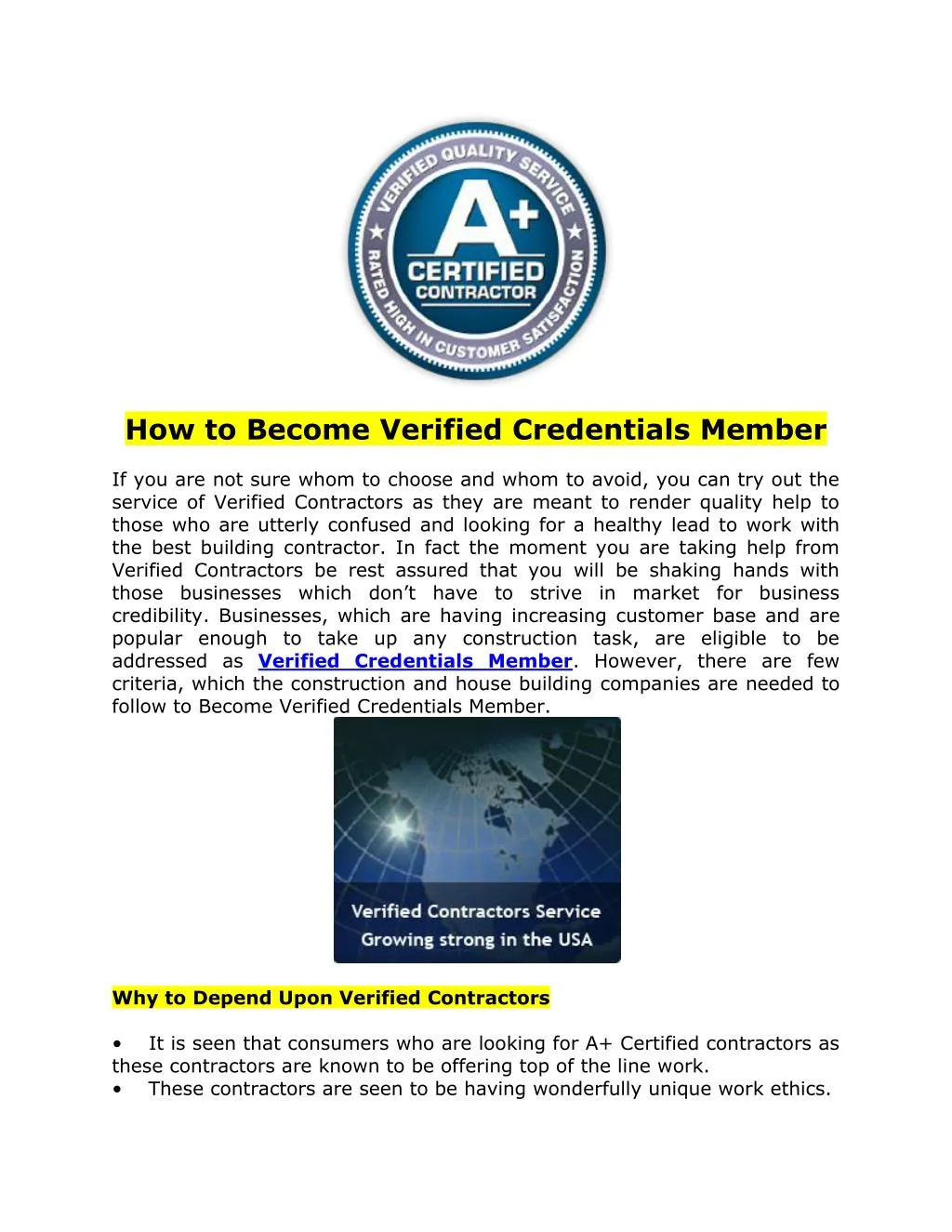 how to become verified credentials member