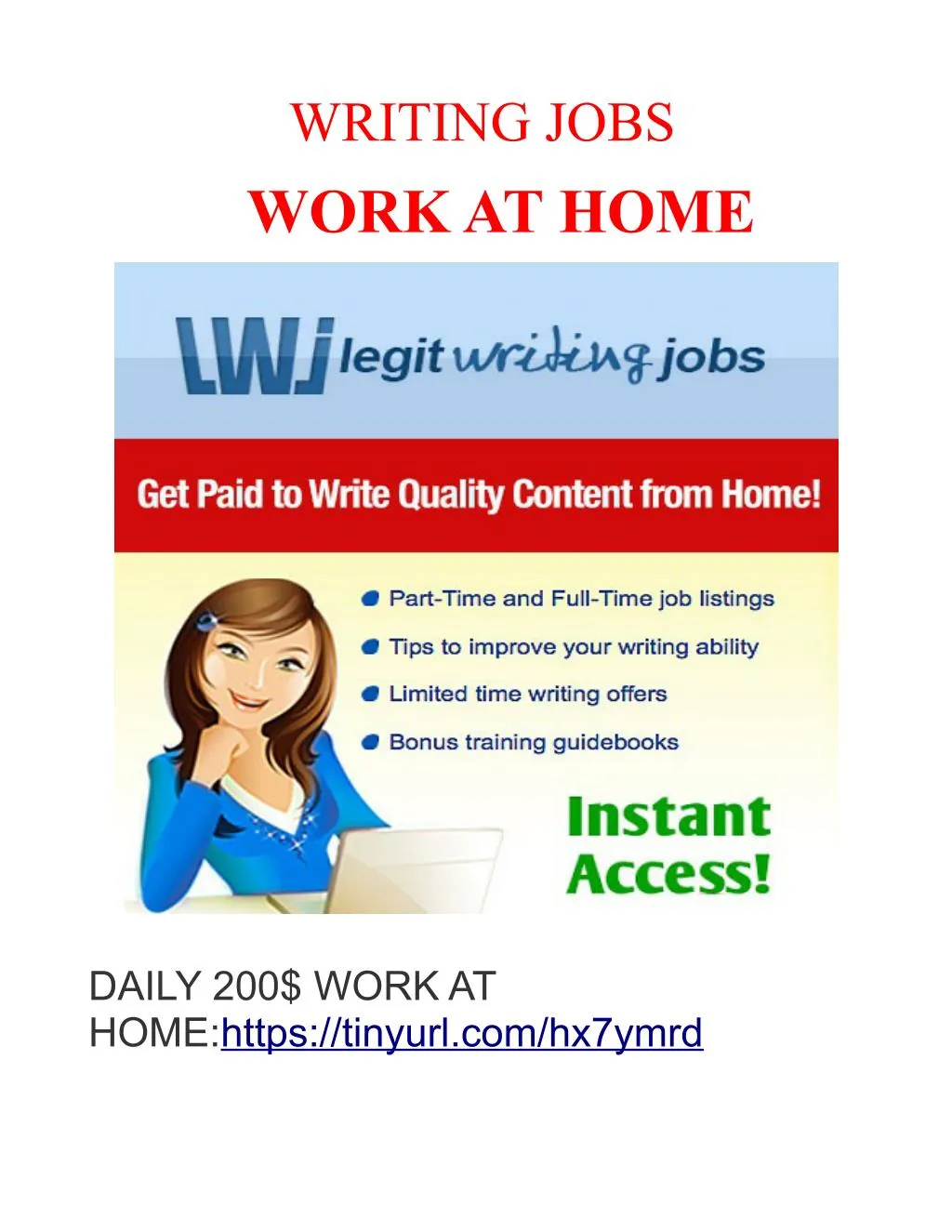 writing jobs work at home