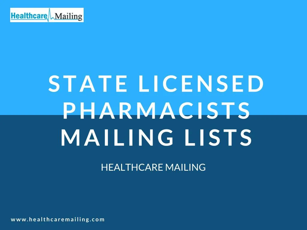 state licensed pharmacists mailing lists