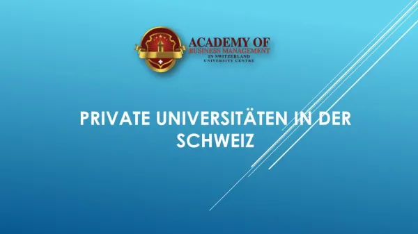 Private universitäten in der schweiz