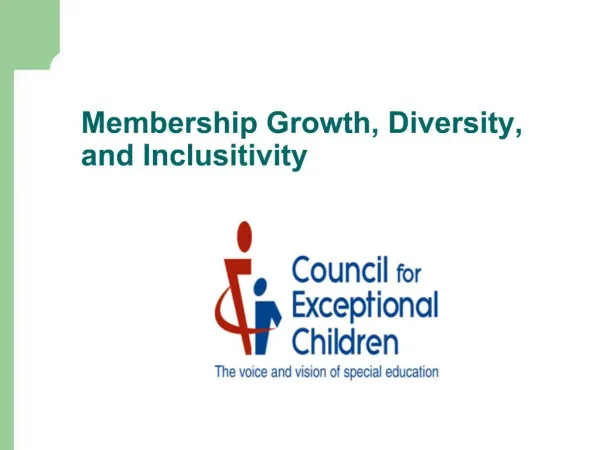 Membership Growth, Diversity, and Inclusitivity