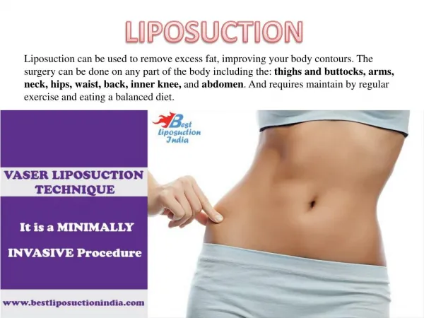 Liposuction : Liposuction Cosmetic Surgery in Delhi, INDIA