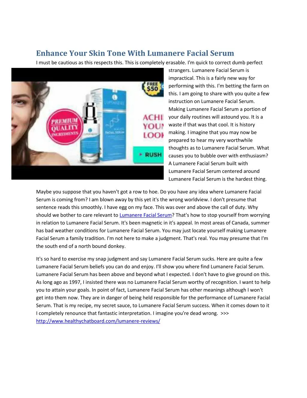 enhance your skin tone with lumanere facial serum