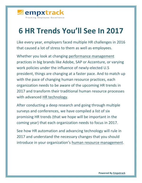 6 HR Trends You’ll See In 2017