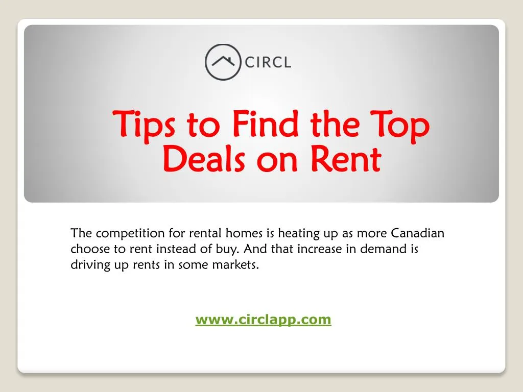 tips to find the top deals on rent