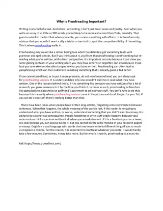 Why is Proofreading Important? - slide 1