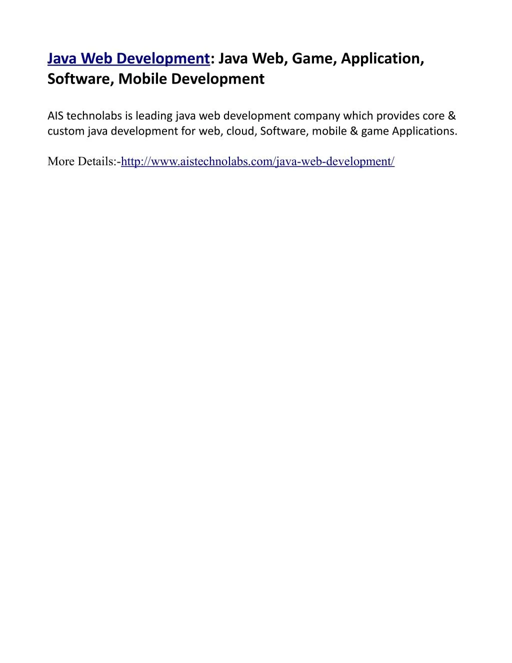 java web development java web game application