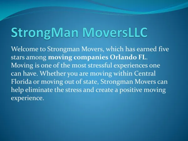 Strongman Movers LLC