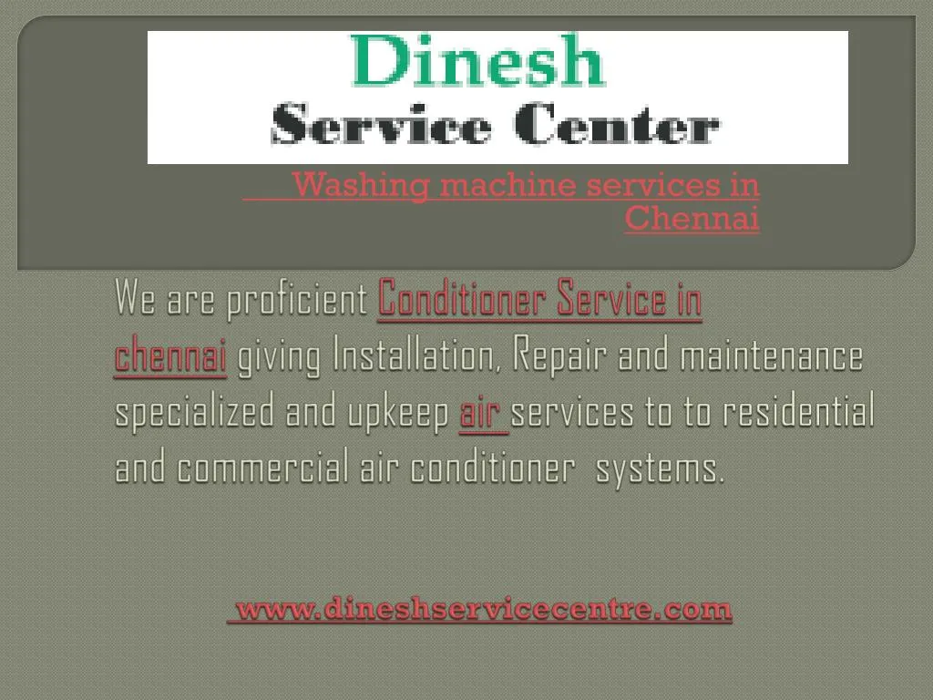 washing machine services in chennai