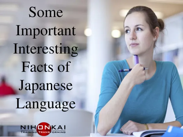 Some Important Interesting Facts of Japanese Language