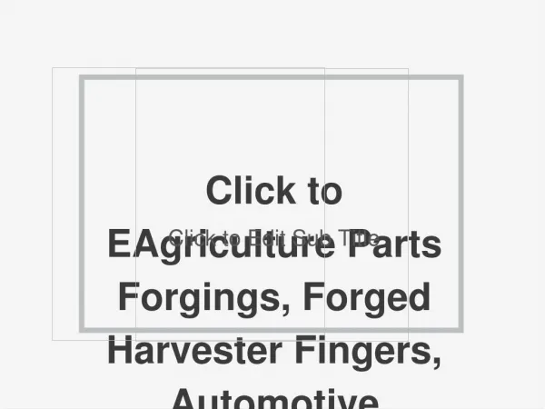 Agriculture Parts Forgings