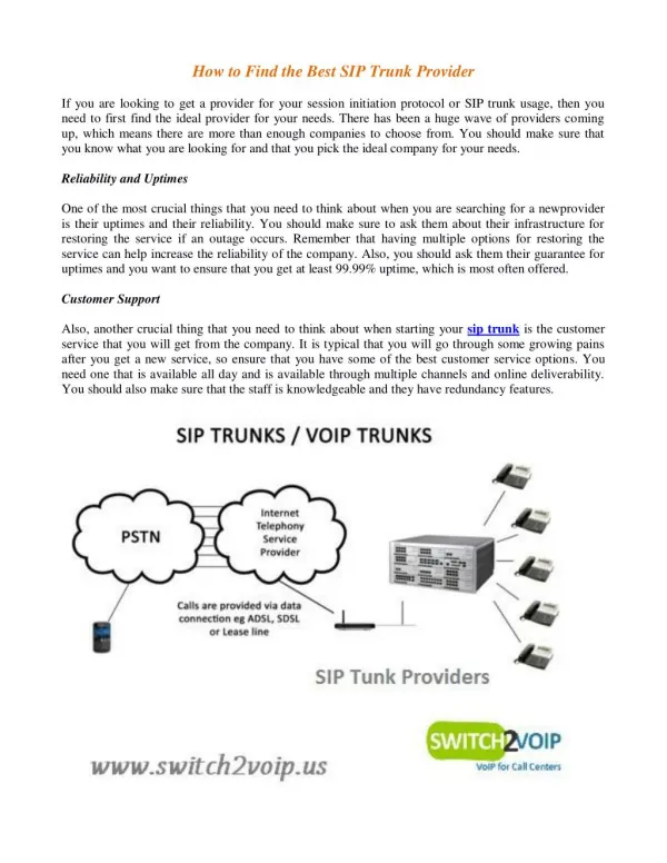 High Quality SIP Trunk Providers