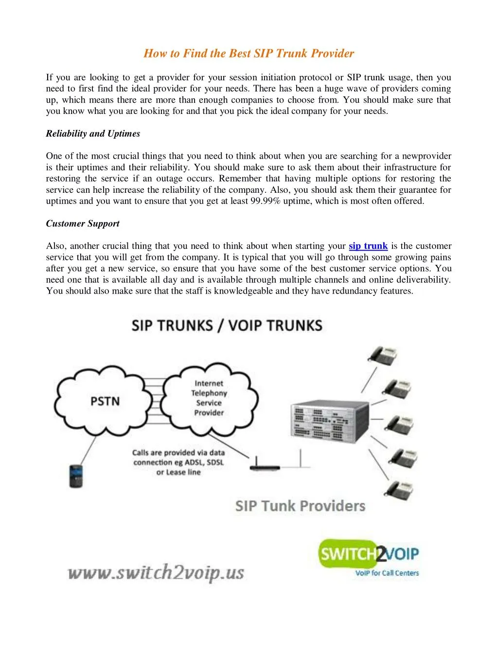 how to find the best sip trunk provider