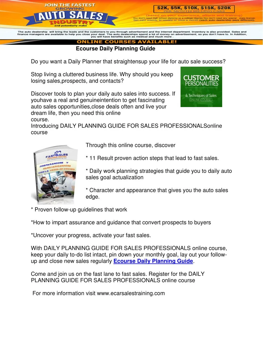 ecourse daily planning guide do you want a daily