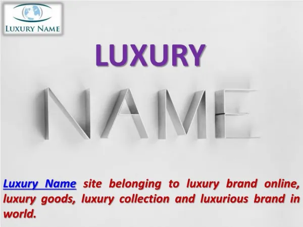 Luxury Name brands Online in India
