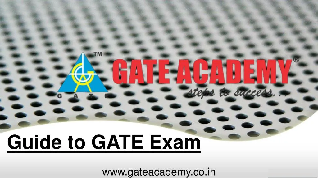 guide to gate exam www gateacademy co in