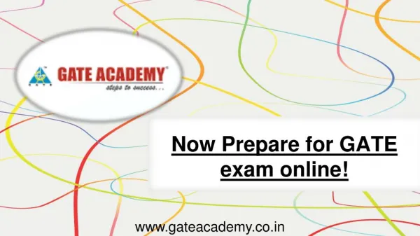 Now Prepare for GATE exam online!