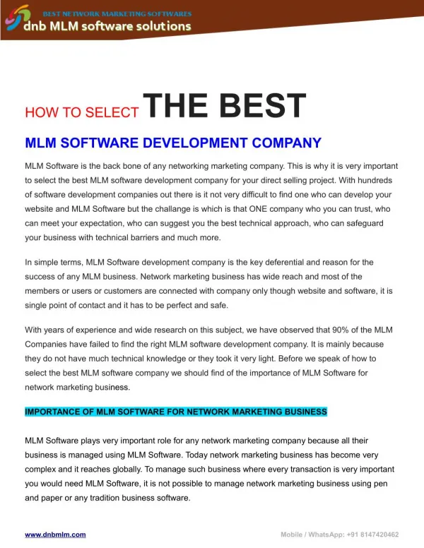 Next Generation readymade PHP MLM Software-